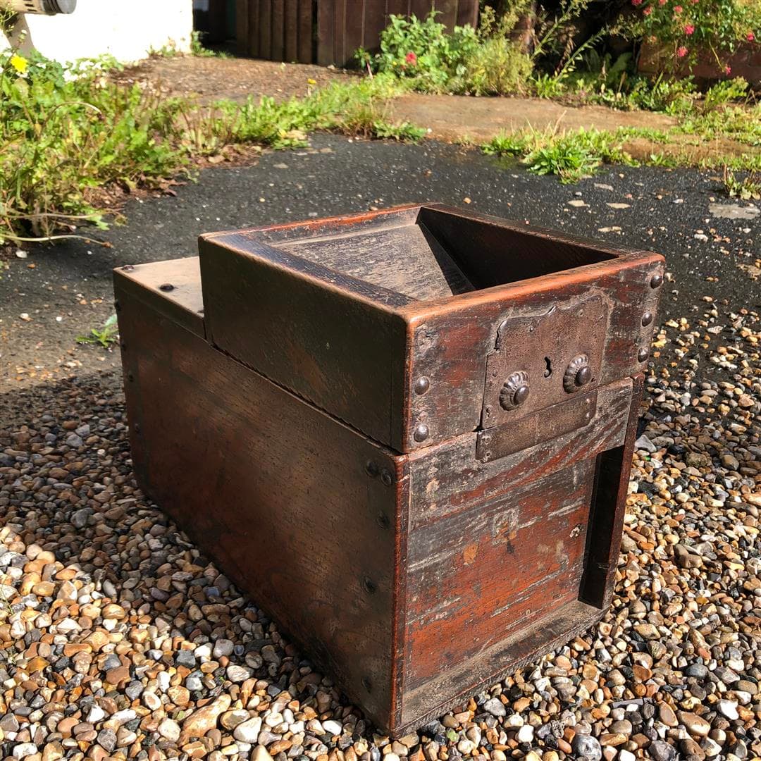 Unusual antique Japanese cash till or ballot box
