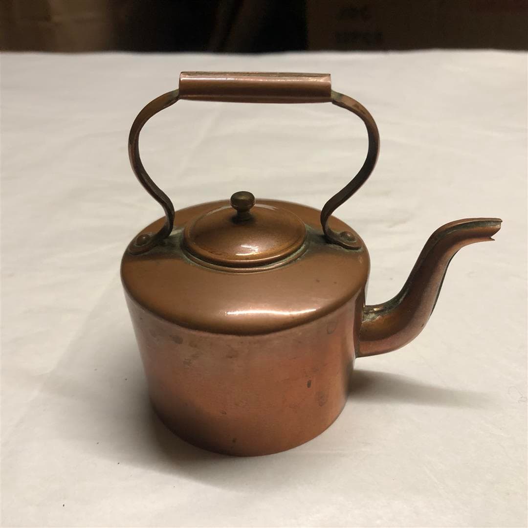 Vintage miniature copper kettle