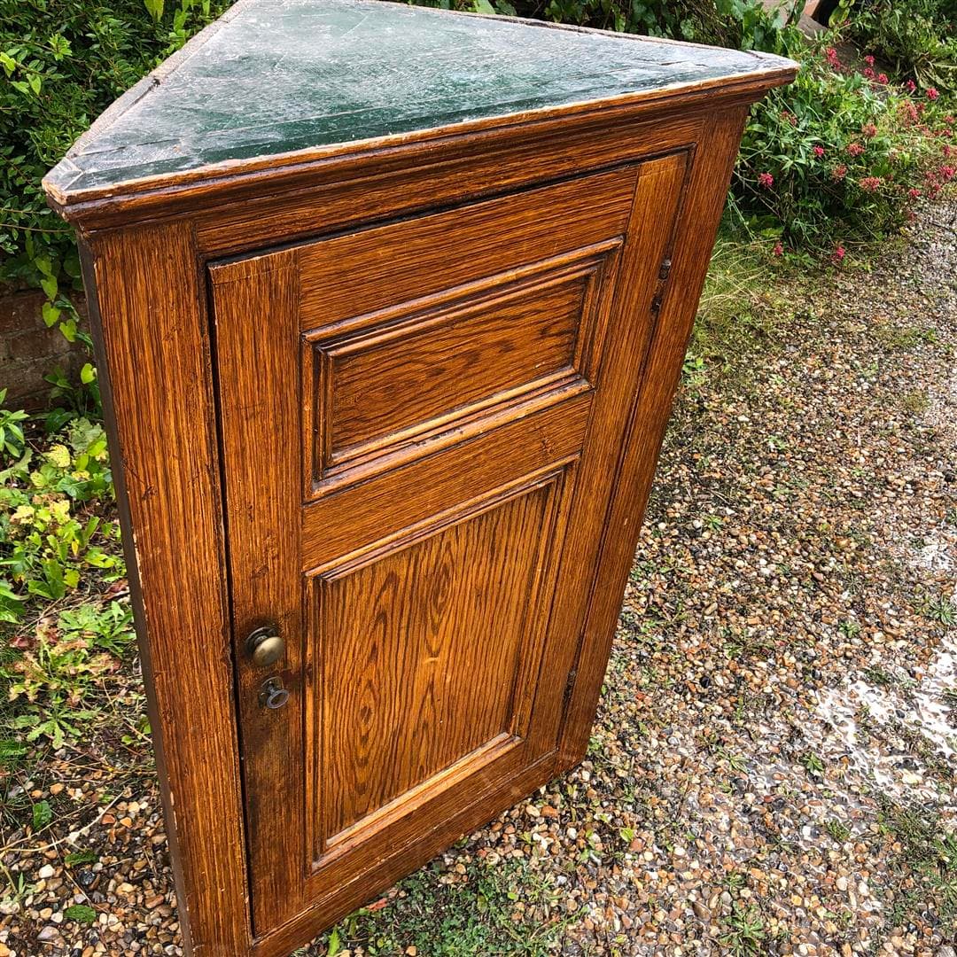 Antique pine corner cupboard 1900s